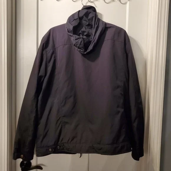 Vintage Polo Ralph Lauren Men's Black  Zip Away Hood Windbreaker Jacket XL - Picture 7 of 9